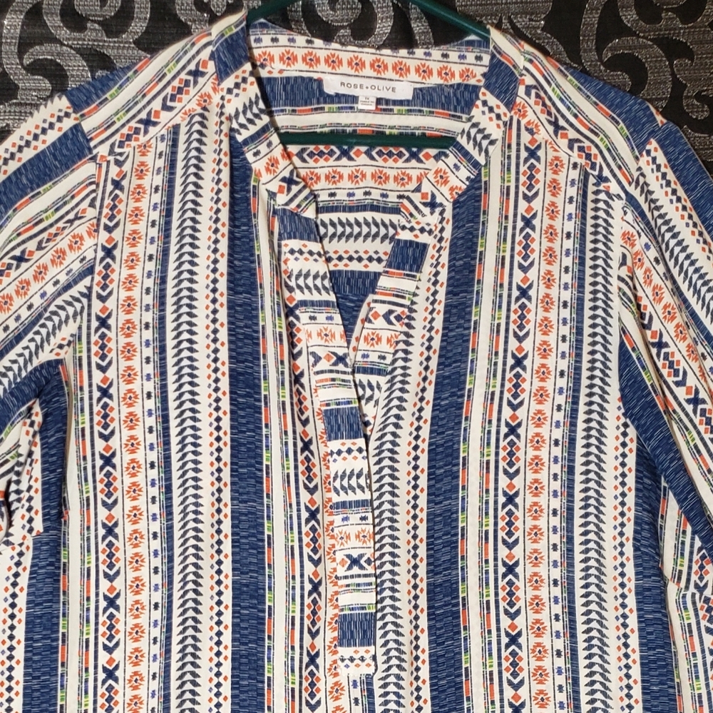 Rose & Olive Tribal Blouse